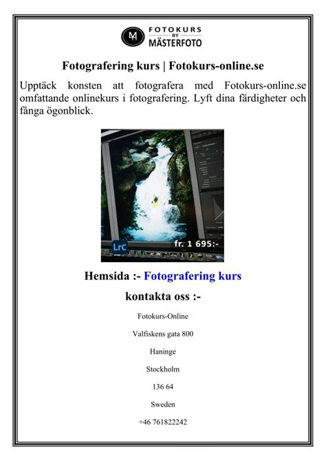 Ppt Fotografering Kurs Fotokurs Online Se Powerpoint Presentation