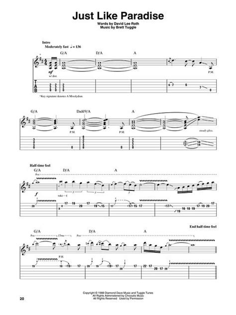 David Lee Roth Guitar Sheet Music » Buy Sheet Music Online