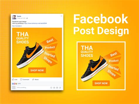 facebook post design  md rakib hosen  dribbble