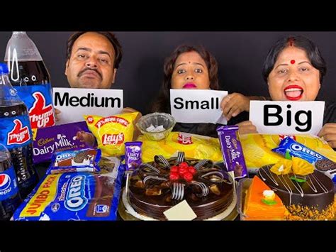 Big Medium And Small Food Challenge Mukbang With Giant Vs Tiny Food