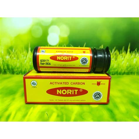 Jual Norit Karbon Aktif 40 Tablet Obat Diare Kembung Dan Penyerap