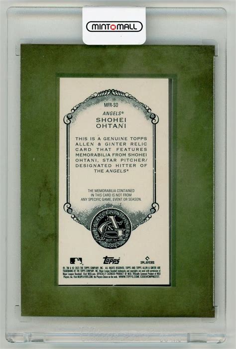 Mint Lab Tokyo Topps Allen Ginter Mini Framed Relic