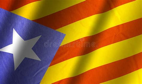 Catalonia Colorful Brush Strokes Painted Flag. Stock Vector ...