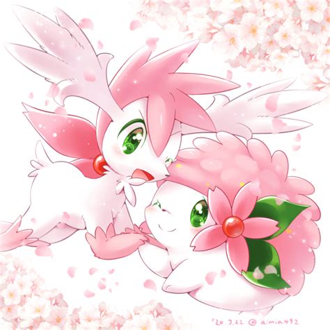 Shaymin Shaymin And Shaymin Pokemon Drawn By Aimiaimia492 Danbooru