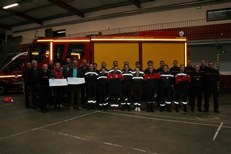 Bernay Les jeunes sapeurs pompiers reçoivent des dons