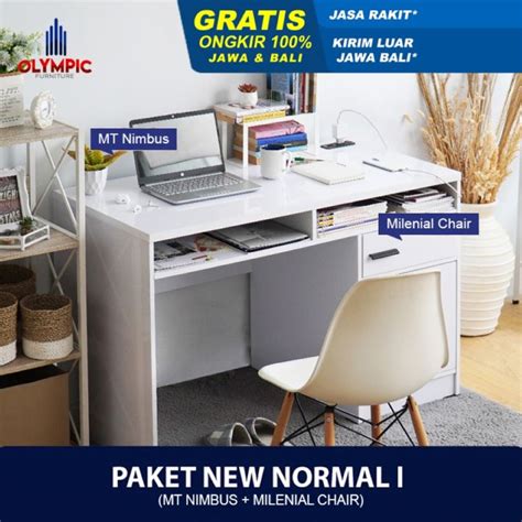 Olympic New Normal Paket I Meja Kerja Meja Belajar Meja Tulis