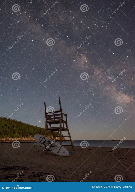 Milky Way in Acadia stock photo. Image of national, trees - 126217574