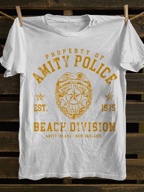 Amity Island Police Beach Division T Shirt