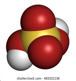 Sulfuric Acid H So Oil Vitriol Molecule Stock Illustration