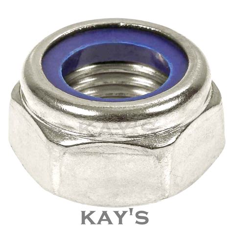 Fine Pitch Nyloc Nuts Nylon Insert Lock Zinc Plated M M M M M