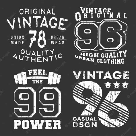 Premium Vector | Set of vintage lettering