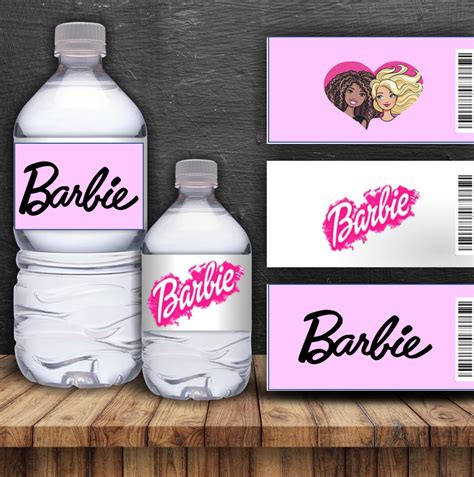 Barbie Beverage Bottle Labels DIGITAL FILE Etsy