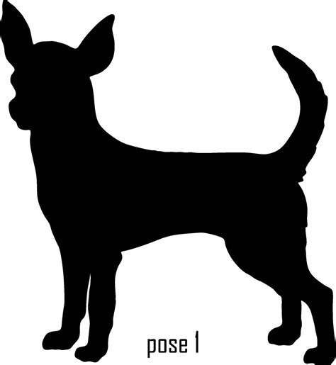 Items similar to 6 Inch Chihuahua Vinyl Dog Silhouette Decal on Etsy