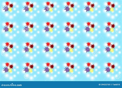 Seamless Color Splats Pattern on Blue Stock Illustration - Illustration ...