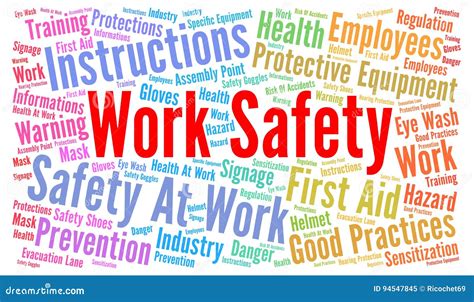 Work Safety Word Cloud Stock Illustration Illustration Of Cloud 94547845