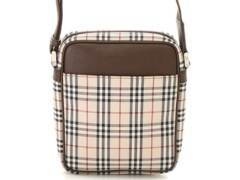 Burberry バーバリー ノバチェックワンショルダーバッグ キャンバス レザー ベージュ ブラウン 【430】2148103482700