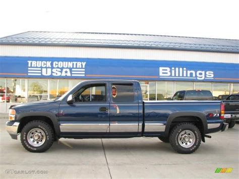 2001 Indigo Blue Metallic Gmc Sierra 1500 Sle Extended Cab 4x4 19765130 Car