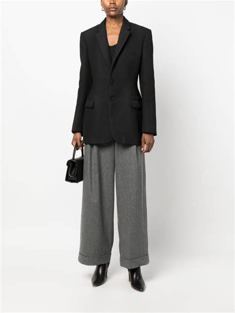 Emporio Armani High Waisted Wide Leg Trousers Farfetch