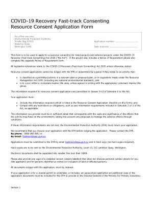 Fillable Online Resource Consent Application Fast Track Fax Email