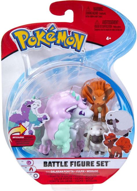 Pokemon Battle Figure 3 Pack Galarian Ponyta Vulpix Wooloo