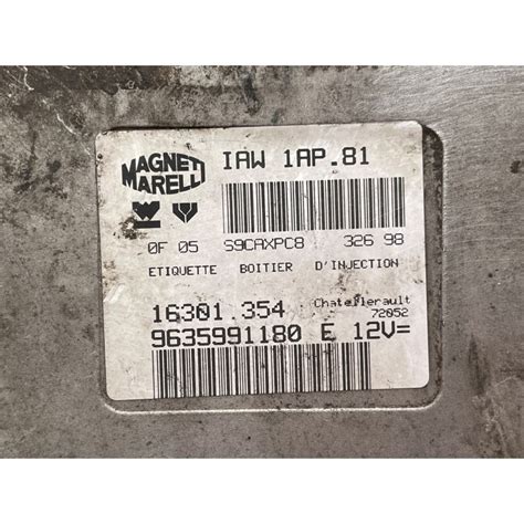 ECU MOTOR MAGNETI MARELLI IAW 1AP 81 16301354 PSA 9635991180