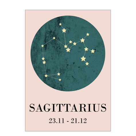 Zodiac Sign Sagittarius Posters Permild Rosengreen