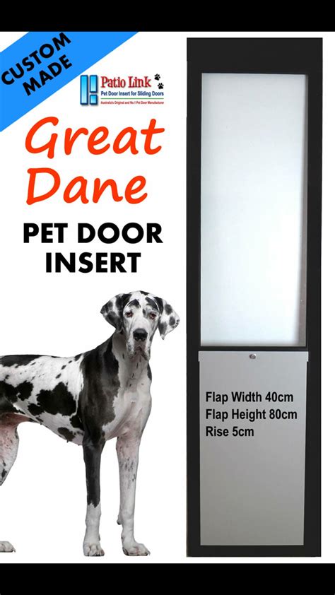 Great Dane Pet Door Insert For A Sliding Door