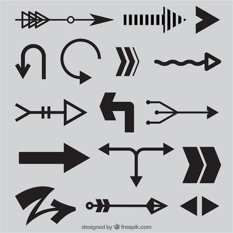 Free Vector Collection Of Modern Flat Arrow