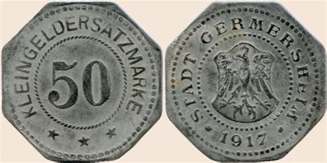 Münzkatalog Online Germersheim 50 Pfennig 1917