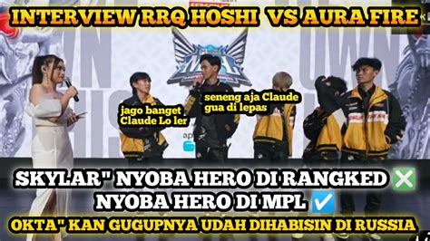 INTERVIEW RRQ HOSHI VS AURA FIRE IRRAD KEMENANGAN PERTAMA DI MPL