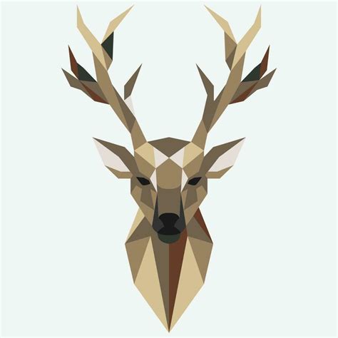 Low poly deer illustration vector art work 34708603 Vector Art at Vecteezy