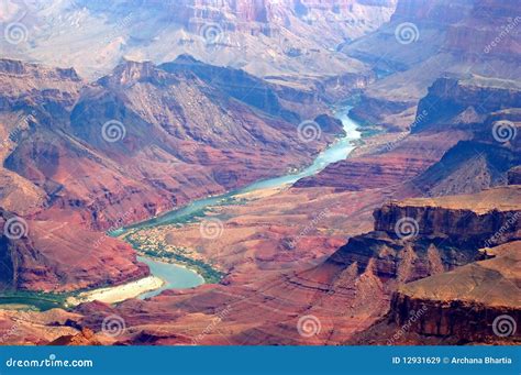 Grand Canyon and Colorado River Stock Image - Image of rock, river ...