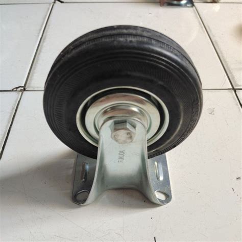 Jual Roda Karet Fixed Roda Troly Mati Roda Caster Mati