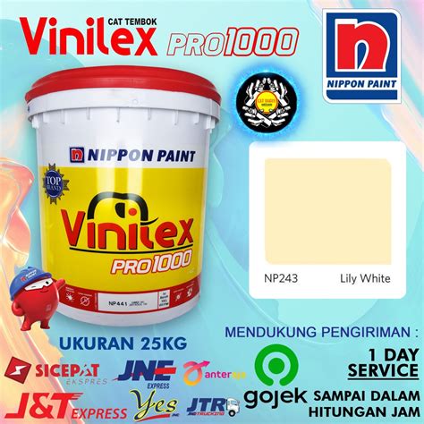 Jual CAT AIR TEMBOK DINDING VINILEX 25 KG WARNA NP 243 LILY WHITE NP243