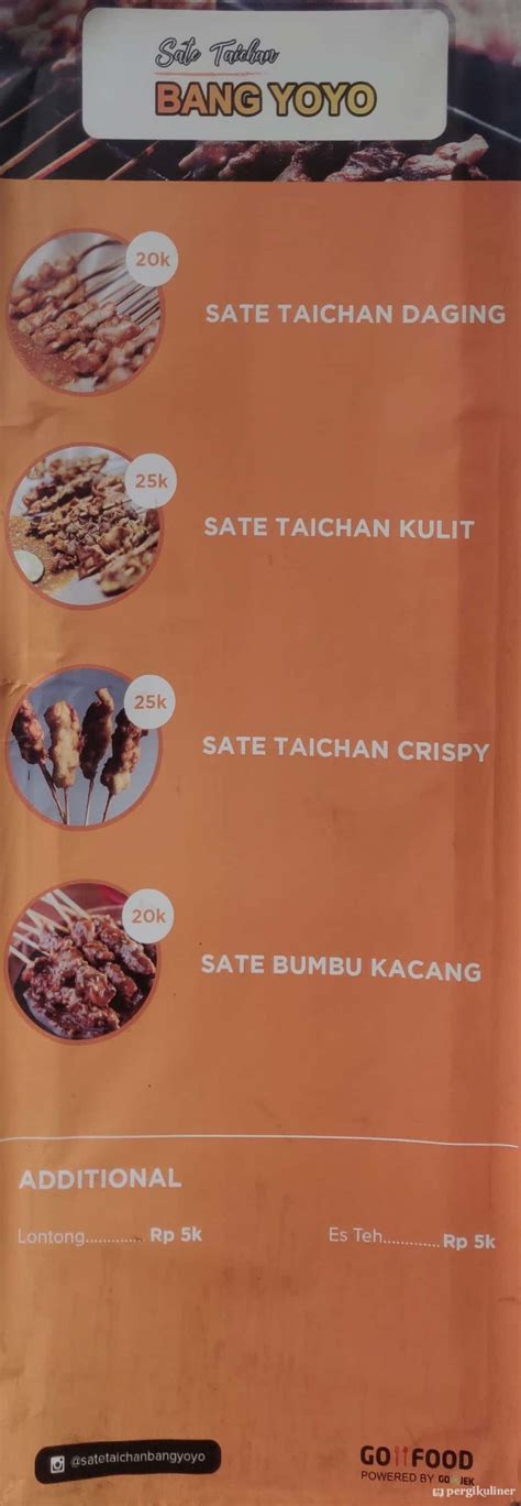 Selalu Diperbarui Menu Sate Taichan Bang Yoyo Cengkareng