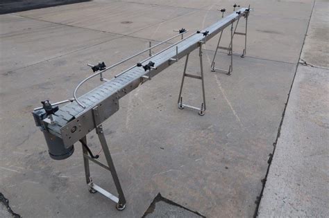 45 In X 16 Ft Long Motorized Bottle Conveyor Stainless Steel Frame