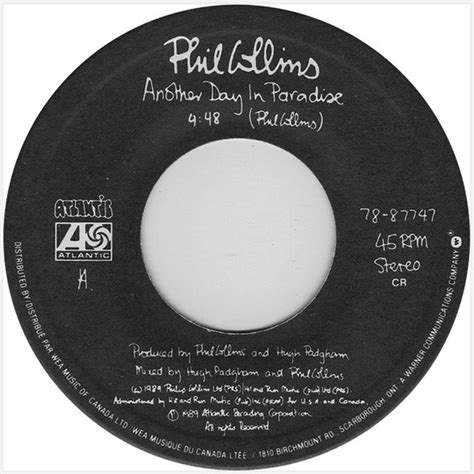 Phil Collins - Another Day In Paradise (1989, Vinyl) | Discogs