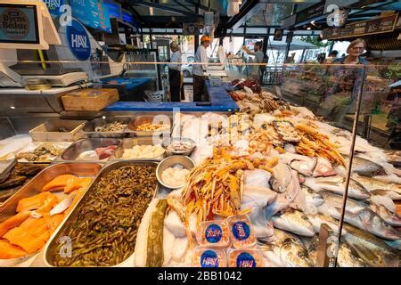 Torvehallerne Indoor Food Market In Copenhagen Denmark Europe Stock