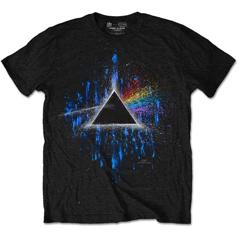 T shirt Pink Floyd DARK SIDE OF THE MOON BLUE SPLATTER Idées de