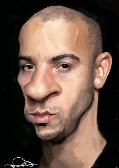 Vin Diesel Caricature Caricatures Male Actors