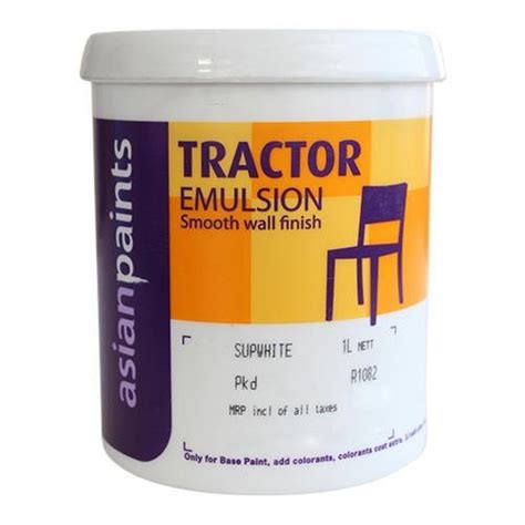 Asian Paints Tractor Emulsion Smooth Wall Finish Paint 1 L At Rs 190