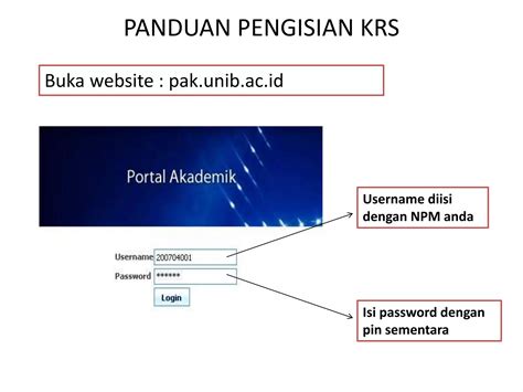 Panduan Penggunaan Portal Akademik Bagi Mahasiswa Baru Unib Ppt