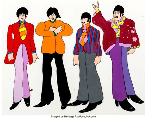 Beatles Yellow Submarine John, Paul, George, and Ringo Preliminary ...