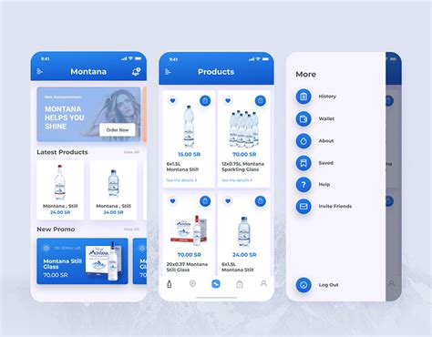 Montana - Mineral Water Delivery App :: Behance