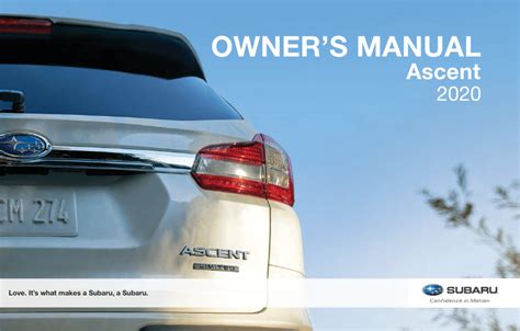 Subaru Ascent Owner S Manual Pdf Pages