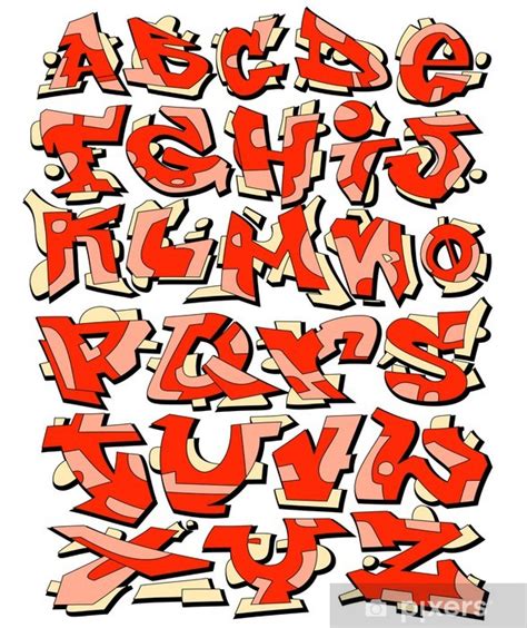 Sticker Graffiti Font Urban Art Alphabet PIXERS NL