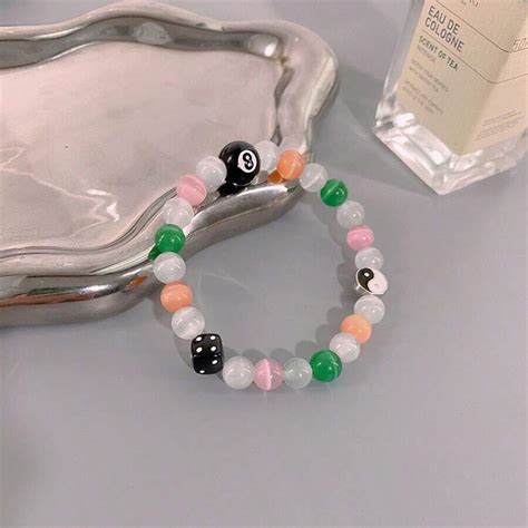 RINTOLER 1 pieza Pulsera elástica decorativa con colgante de piedra de