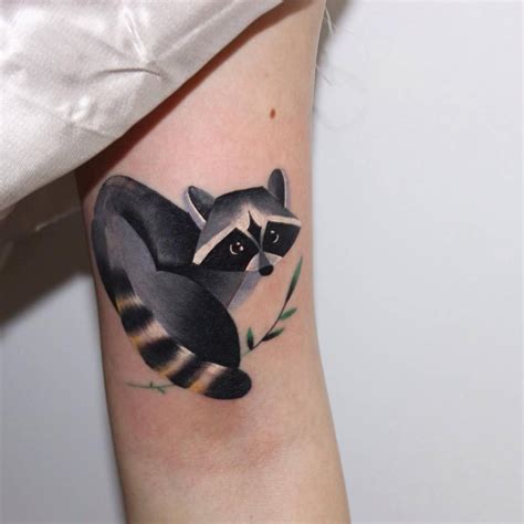 Colorful Raccoon Tattoo Tattoogrid Net