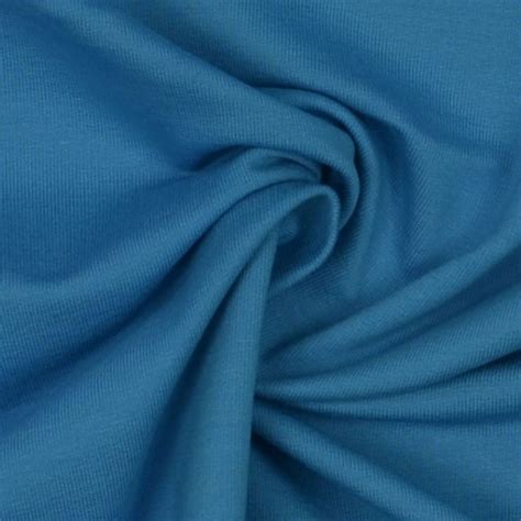 Sample Cotton Jersey French Terry Plain Aqua Fabrics Hemmers