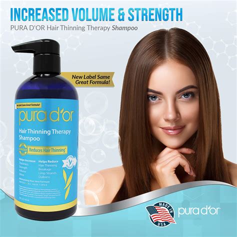 Pura Dor Original Scent Hair Thinning Therapy Biotin Shampoo 16 Fl Oz